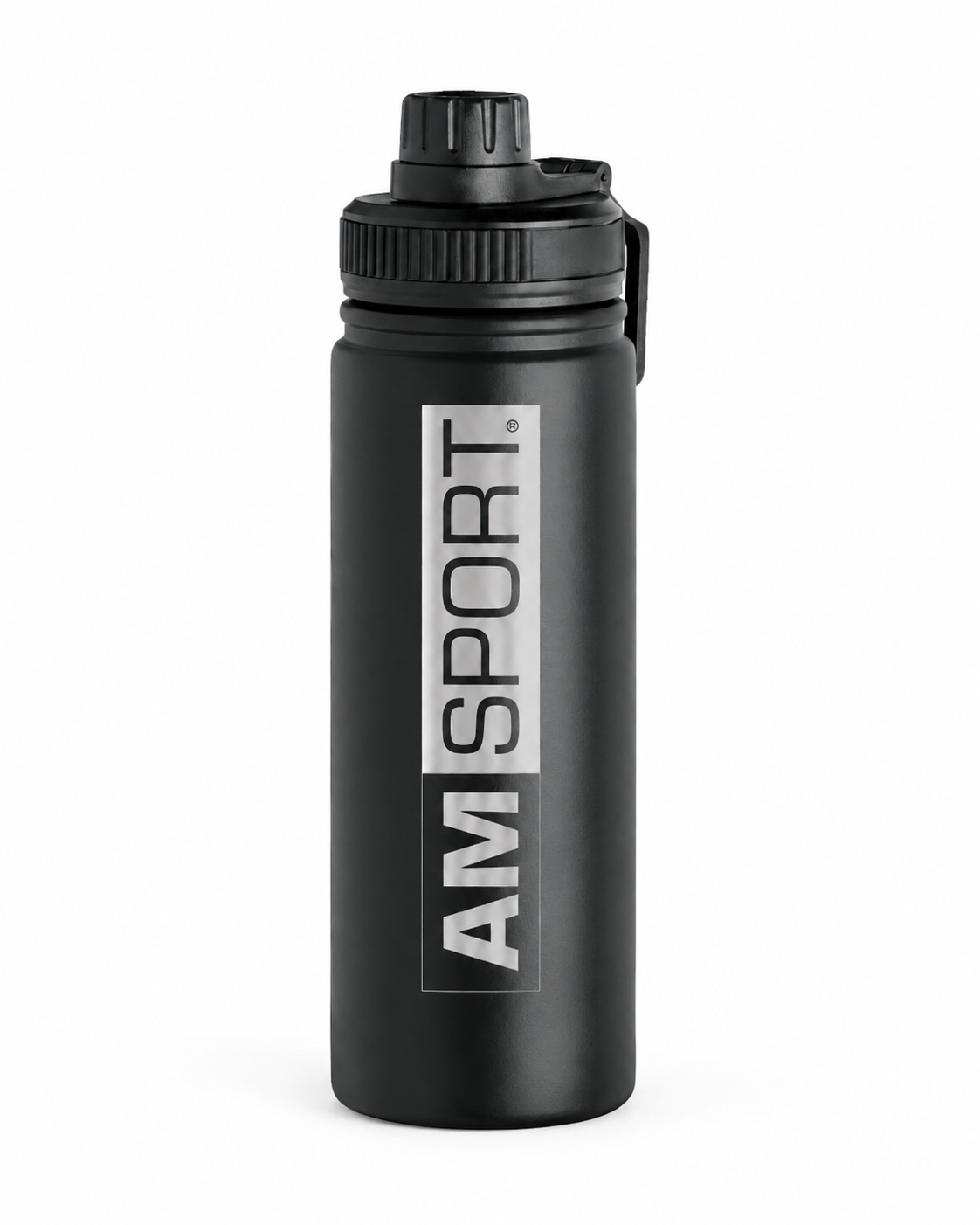 Trinkflasche 0,5 l Edelstahl schwarz