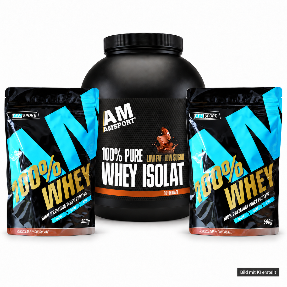 AMSPORT Whey Isolat Schoko-Vorrats Duo  2,8 kg