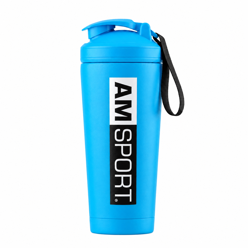 AMSPORT Edelstahl-Shaker 0,7 l blau