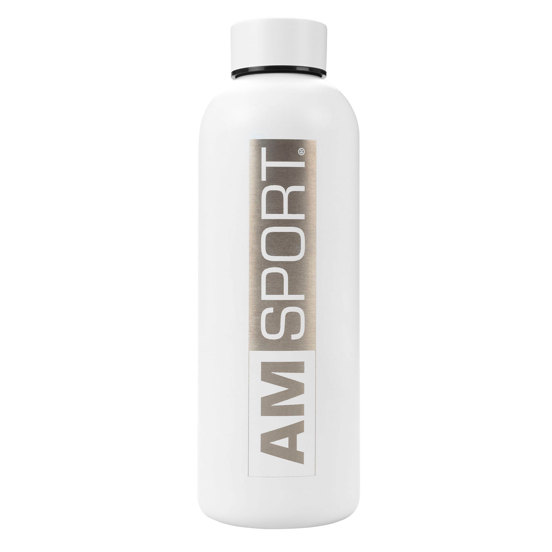 Trinkflasche 0,75 l Edelstahl weiß
