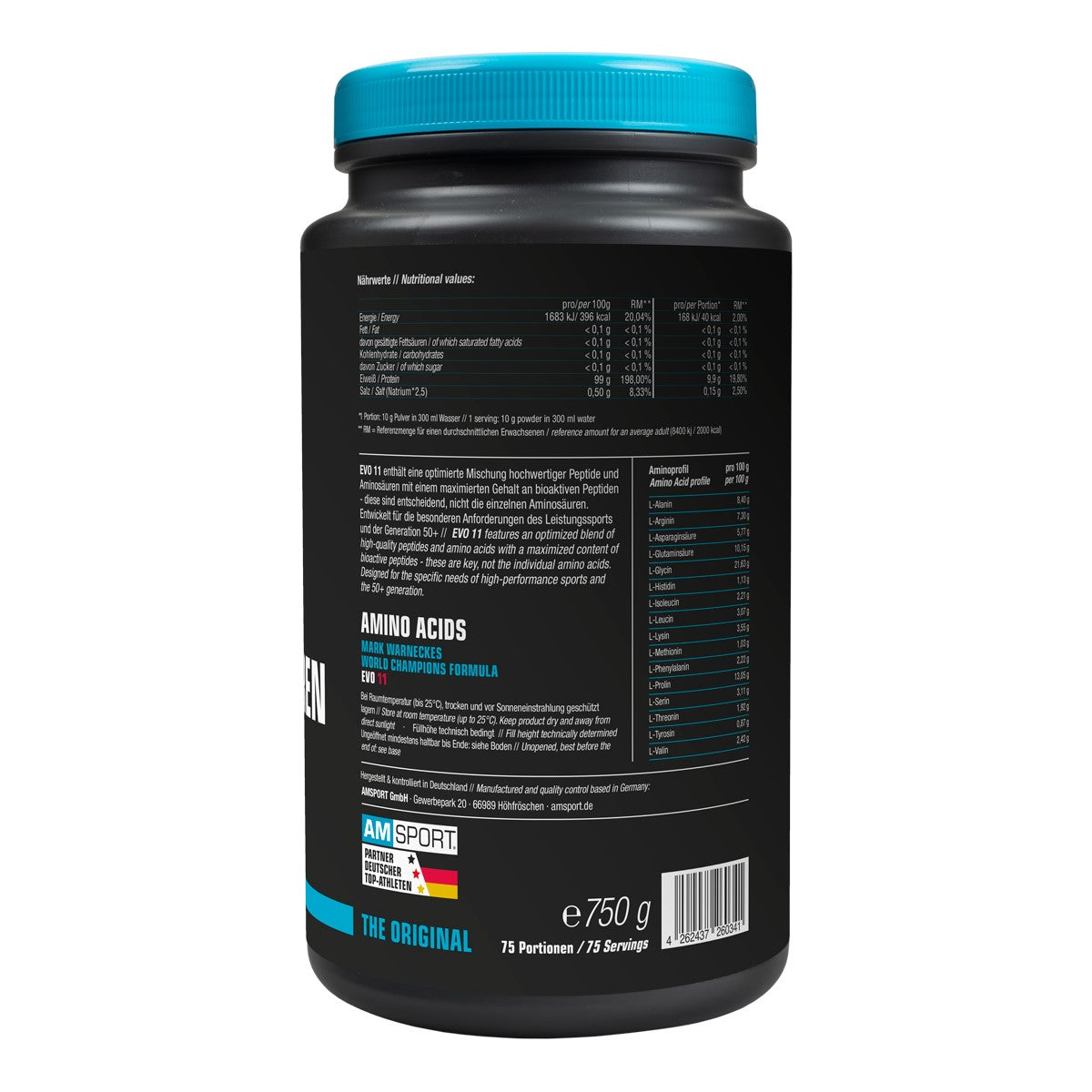 Aminosuren 750g EVO 11 hinten