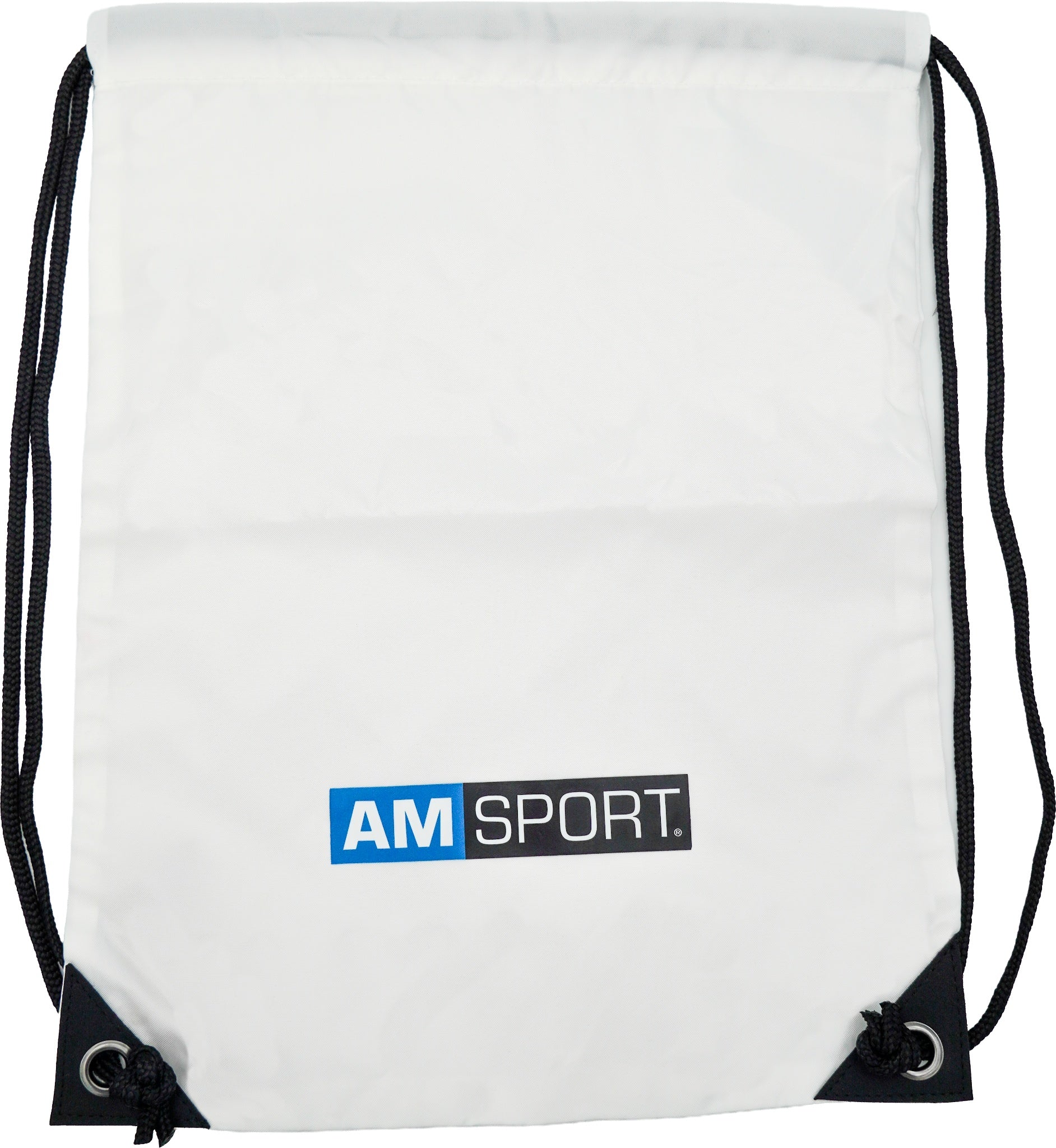 AMSPORT Turnbeutel mit einseitigem Aufdruck weiß