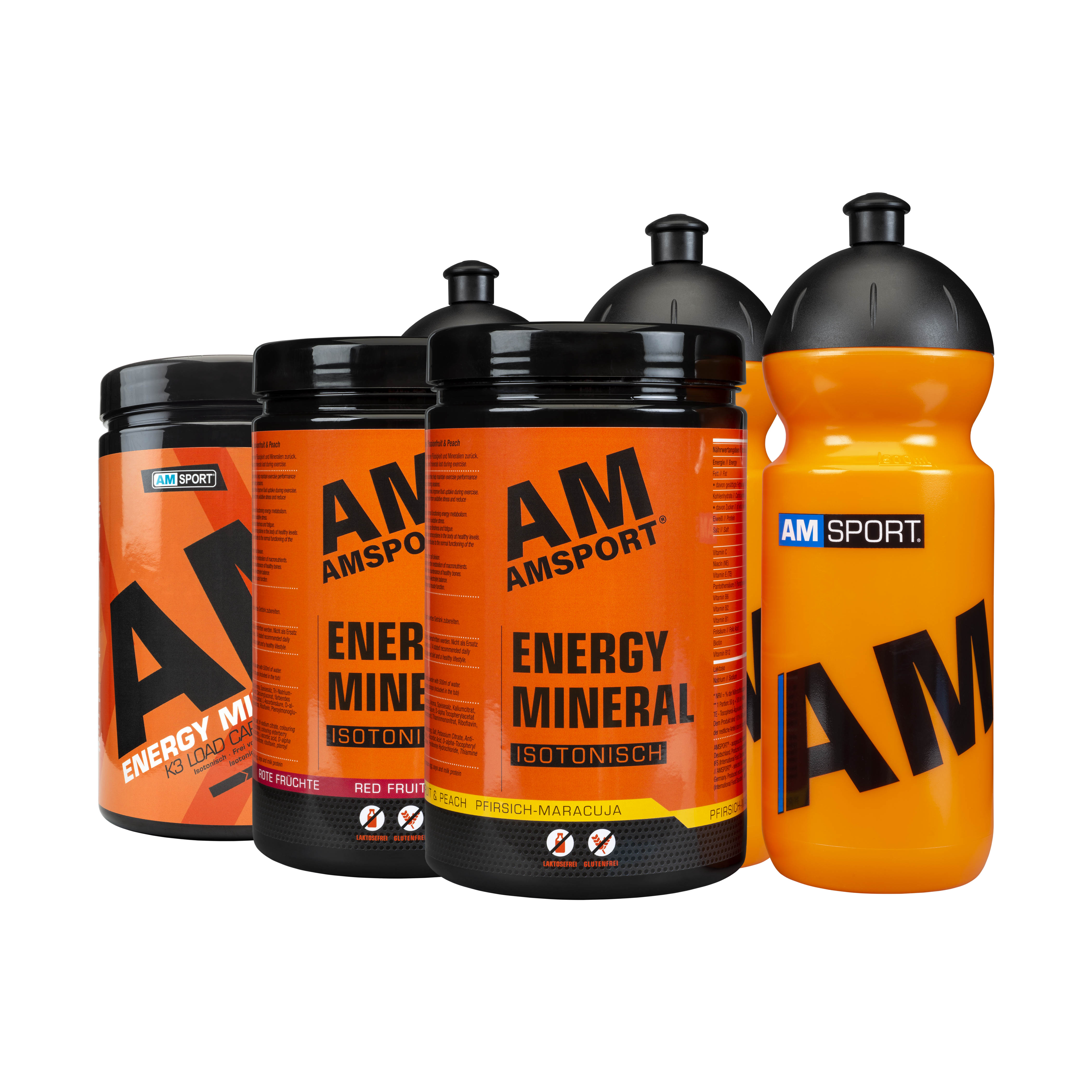AMSPORT Energy Mineral 500 g inkl. Trinkflasche