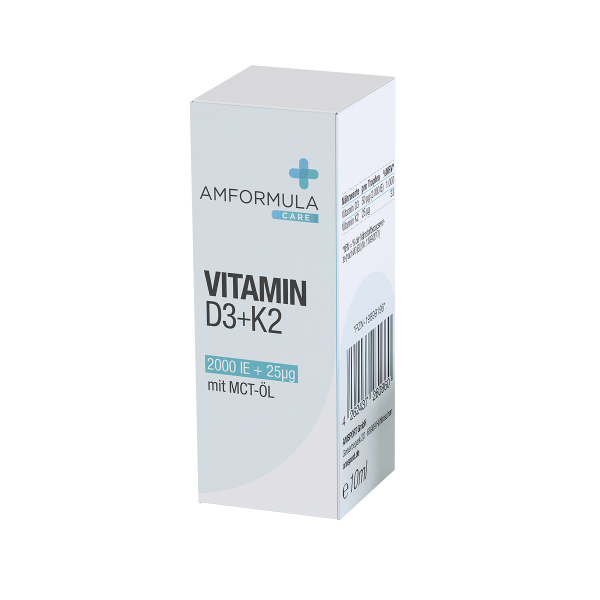 AMFORMULA Care Vitamin D3 + K2 mit MCT-Öl 10ml 