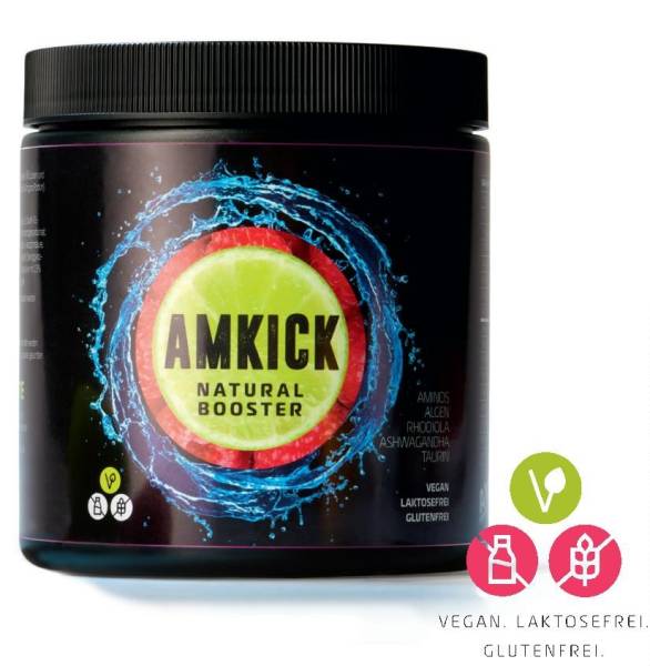 Amkick Energy Booster, Dose 500 Gramm vegan, laktosefrei, glutenfrei